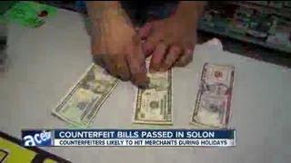 Counterfeit bills circulated in Solon fast-food restaurants