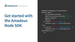 Getting started with the Amadeus Node SDK