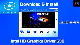 Download & Install Intel(R) HD & UHD Graphics 630 Standard Driver