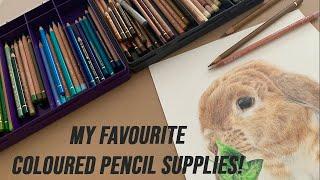 My Favourite Coloured Pencil Art Supplies! - Pencils, Paper, Sharpeners etc!