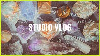 CRYSTAL STUDIO VLOG | HOW I PREPARE FOR A CRYSTAL SHOP LAUNCH! | BTS OF COLDBREW CRYSTALS