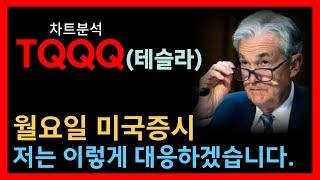 테슬라 TQQQ 월요일 미국증시 저는 이렇게 보고 있습니다. #차트분석 #기술적분석 #테슬라