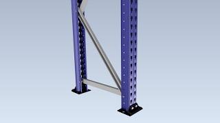 Mecalux pallet racking assembly: diagonals