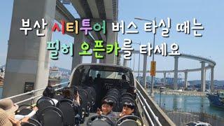 부산 시티투어 버스 탑승기 인기짱!! 오픈카가 제일 좋아요~[부산항 대교] 그린라인/오렌지라인/레드라인