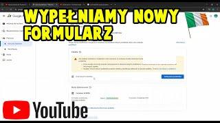 Nowy podatek dla Youtuberów jak wypełnić formularz podatkowy Adsense dla osoby prywatne na Irlandie?