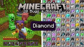 20 Minecraft Glitches! OP Duplication Glitch, Illegals & More!! MCPE,PS,XBOX,PC,Switch.