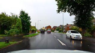 Rainy Drive though English Countryside, Stockport to Buxton 4K