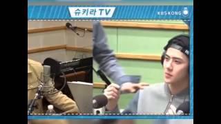 Sehun got by Baek & Suho - Kiss The Radio