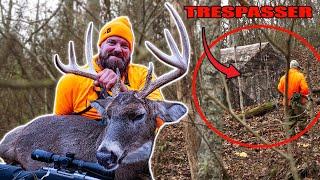 We Caught a Trespasser and SHOT a BUCK!!! (Josh's Gun Buck!!)