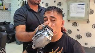 Indian Barber Enjoys Giving Foreigner PUNISHING Massage