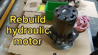 Rebuild hydraulic motor, disassemble & assemble,