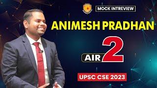 Animesh Pradhan AIR 2 IAS Topper | UPSC Result 2023 | Mock Interview | Vajirao & Reddy Institute