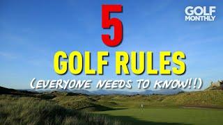 5 GOLF RULES (EVERYONE NEEDS TO KNOW!!)