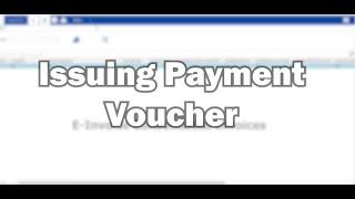 E-Invoice | How to issue a Payment Voucher?