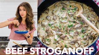 Easy Classic Beef Stroganoff Recipe - Natasha's Kitchen