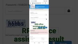 rrb office assistant result out!! go check!!