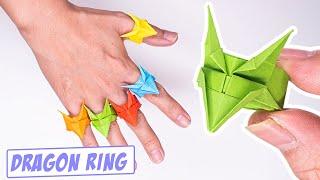 Easy origami DRAGON RING || How to make paper DRAGON RING