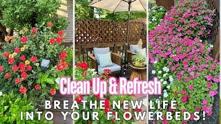 Breathe New Life Into Your Flowerbeds|Clean Up & Refresh Your Front/Back Yard