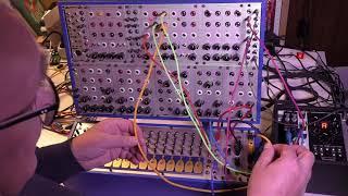 Ratcheting drum machine on Serge TKB sequencer–Updated