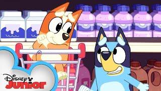 Bluey i Bingo idu u kupovinu namirnica  | Plava | Disney Junior