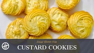 Gluten Free Custard Cookies Recipe | Vanilla Flavour | Zaiqa Gluten Free