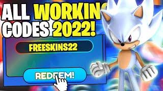 *4 CODES* ALL WORKING CODES FOR SONIC SPEED SIMULATOR 2022! ROBLOX SONIC SPEED SIMULATOR CODES