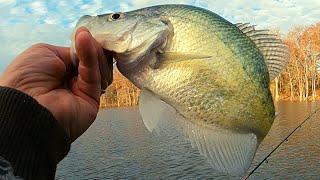 " Winter Crappie fishing with a bobber and jigs tipped with minnows "