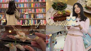 birthday vlog filled with all my favorties: food, books, stationary, + more ️