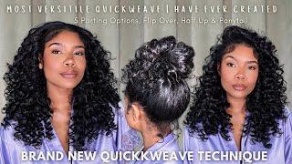 TAPE IN METHOD QUICKWEAVE? New Quick Weave Technique With Water Wave Bundles Ft Asteria Hair