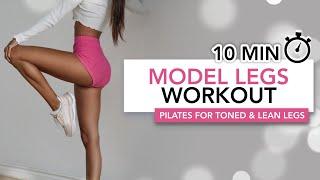 10 MIN MODEL LEGS WORKOUT | Pilates For Toned & Lean Legs | Eylem Abaci