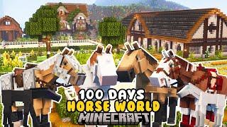 I Spent 100 DAYS in a HORSE World | Minecraft Full Movie