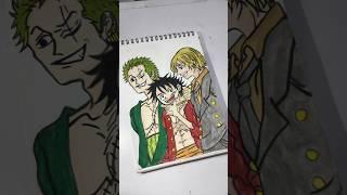 Day 8uffy Zoro and Sanji Painting #onepiece #shorts #anime #luffy