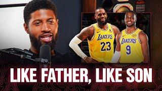 Paul George Reacts to LeBron and Bronny James Becoming First Father-Son Teammates in NBA History