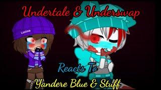 Undertale & Underswap reacts to Yandere Blue & Stuff||1k+ Subs Special||