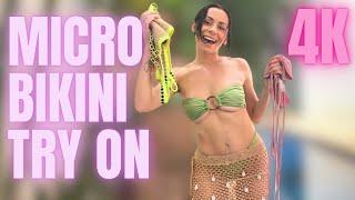 4K MICRO BIKINI TRY ON HAUL AT MY POOL!