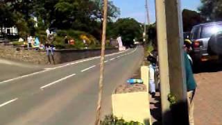 160mph TANK SLAPPER Horendous near crash on Isle of man Senior TT at Rhencullen 2008