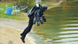 Watch: British inventor sets jet suit world record