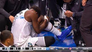 Anthony Edwards Suffers ANKLE INJURY and Gets Helped to Locker Room 