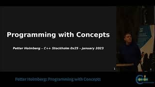 Petter Holmberg: Programming with Concepts