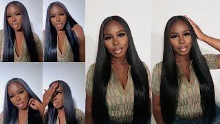 STEP BY STEP: Buss Down Middle Part U-Part Wig Tutorial ft. Beauty Forever Hair