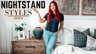 5 DIFFERENT NIGHTSTAND STYLES || TIPS & TRICKS ON STYLING A NIGHTSTAND || SIMPLE & BEAUTIFUL ||2023