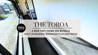 Ruru Tiny Homes: The Toroa -  two br tiny home on wheels - Ft. built-in walkway wardrobe