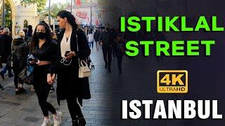 Istanbul Istiklal Street Walking Tour | November 2021 | 4K UHD 60 FPS