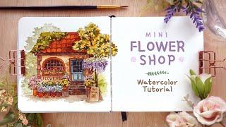 Mini Flower Shop Storefront: Watercolor Tutorial