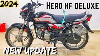 Hero Hf deluxe new 2024 model new update OBD-2 E20 Price mileage details review #hfdeluxe #newbike