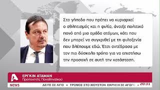 Έγινε...Τούρκος ο Αταμάν με το πανό κατά της κατοχής