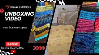 unboxing |unboxing video |new business |Santa's Outfit Shop |Colorful Lifestyles USA |