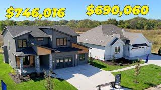 INSIDE Two New Homes In Olathe KS Under $750,000 [Boulder Creek]