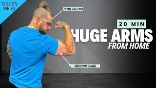 20 Min Tension Arm Workout With Dumbbells | Full workout & coaching