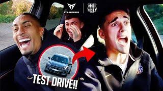 FC BARCELONA PLAYERS GO CRAZY DRIVING CUPRA CARS 